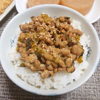 高菜納豆ご飯